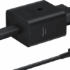 Samsung Super Fast Charging Oplader 45W Zwart + Usb C Kabel 1