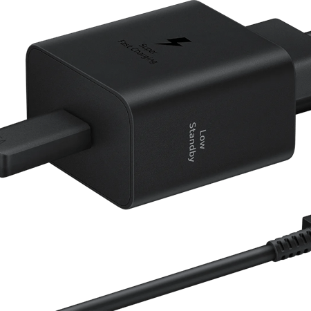 Samsung Super Fast Charging Oplader 45W Zwart + Usb C Kabel 1