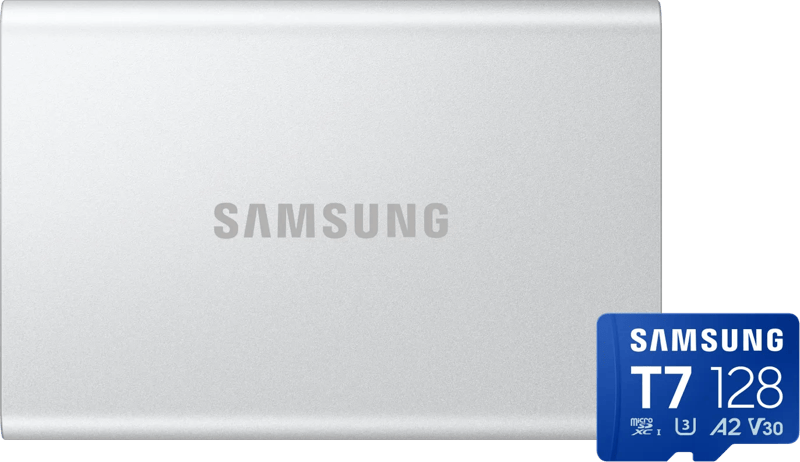 Samsung T7 Resurrected Portable SSD 2TB + Samsung MicroSDXC T7 128GB 170MB/s