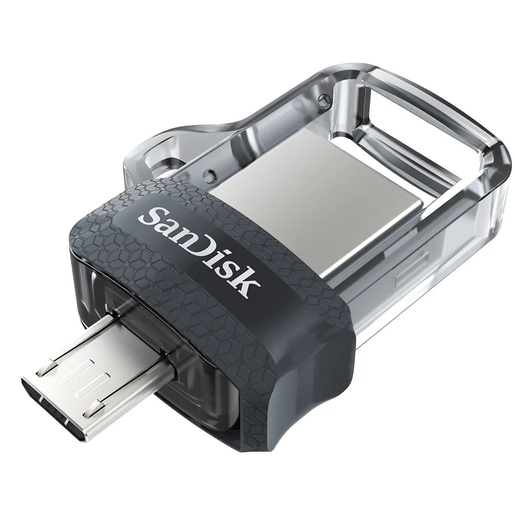 SanDisk Dual Drive Ultra 3.0 64GB USB -Micro USB 150MB lux USB-sticks Zwart | SanDisk
