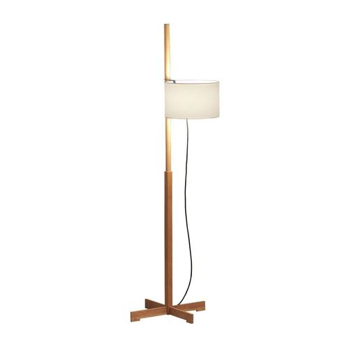 TMM Vloerlamp - Walnoot - Wit