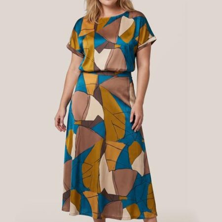 Scarlett Print Top Petrol / Multi Maxi