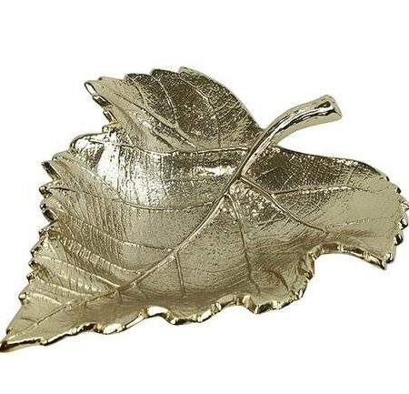 Schaal Blad goud metaal 15