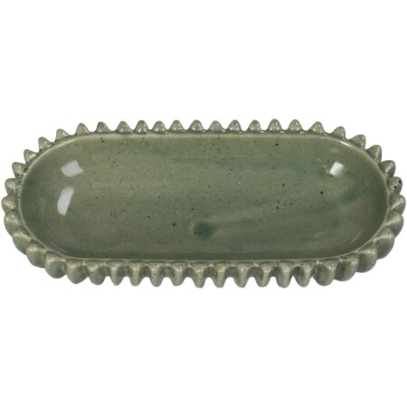 Schaal keramiek Green 26.5x12.5x4.5cm | Kersten