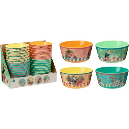 Schaal melamine Ø14xH7cm Tropisch | Excellent Houseware