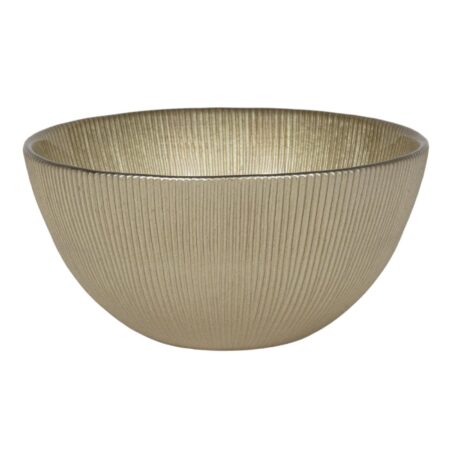 Schaaltje glas Ø15 500ml mat goud | Svenska Living
