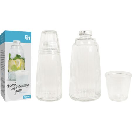 Schenkkan met drinkglas 1L | Excellent Houseware