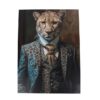 Schilderij Gentlemen Panter zwart canvas/hout