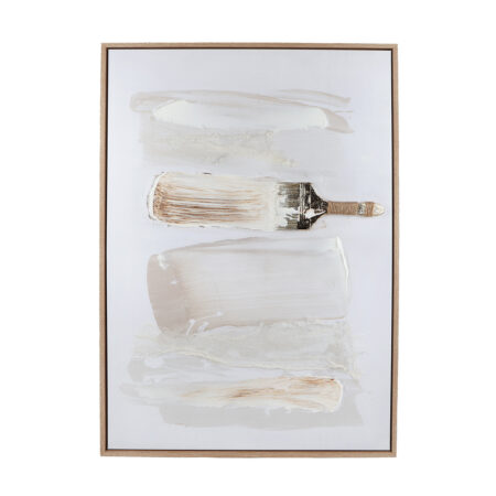 Schilderij Verf/Kwast handpainted canvas/hout 60x90x3cm