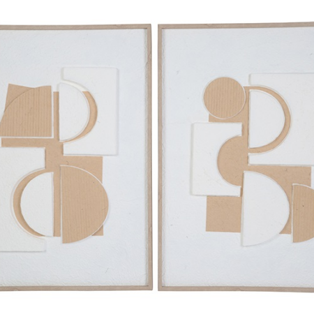 Schilderij rechthoek Pattern creme/bruin