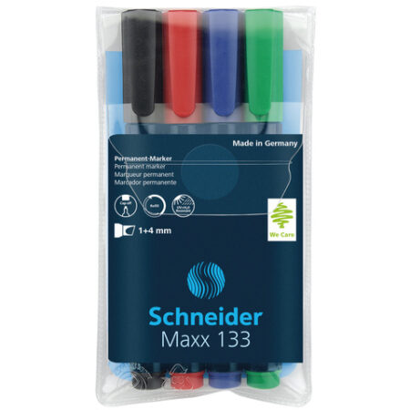 Schneider Permanentmarker beitel 4 stuks | Merkloos