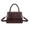 Schoudertas Judy Croco Bruin
