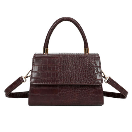 Schoudertas Judy Croco Bruin