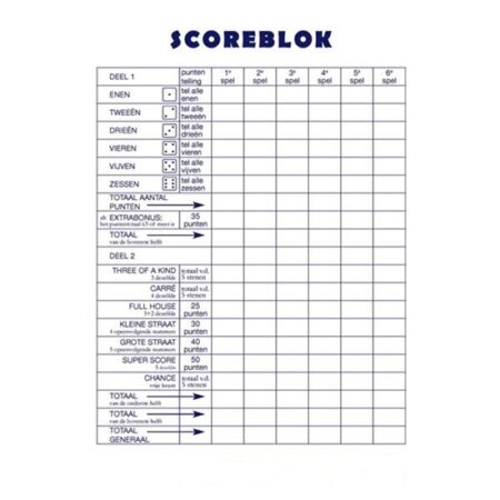 Scoreblok 15x21cm 50vel pak a 5st | Haza