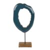 Sculptuur Art steenblauw mango 38x17x5cm