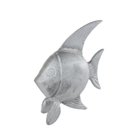 Sculptuur Fish S zilver aluminium