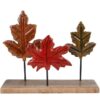 Sculptuur Leaves bruin/groen mango/metaal