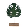 Sculptuur Monstera groen/naturel mango