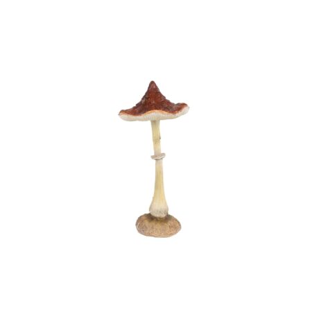 Sculptuur Paddenstoel poly 11x11x23cm | Merkloos
