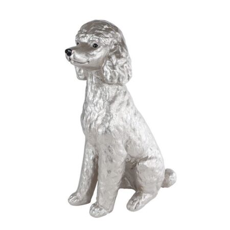 Sculptuur Poodle XXL champagne goud polystone