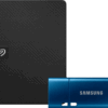 Seagate Expansion Portable 1TB + Samsung USB-C Flash Drive 128GB
