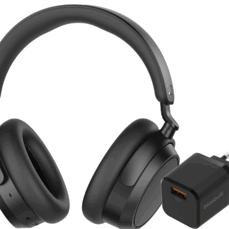 Sennheiser Accentum Plus Zwart + BlueBuilt Quick Charge Oplader met Usb A Poort 18W Zwart