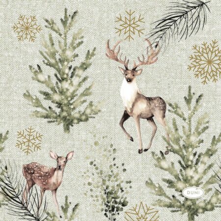 Servetten Elegant Deer 24x24cm | Duni