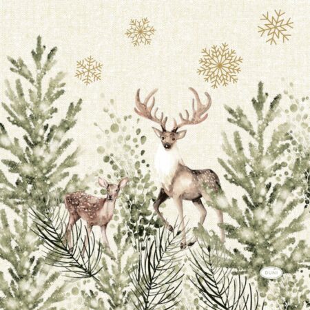 Servetten Elegant Deer 33x33cm | Duni