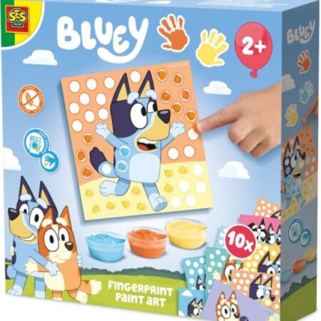 Ses Vingerafdruk Verf Kunstwerk Bluey | Ses