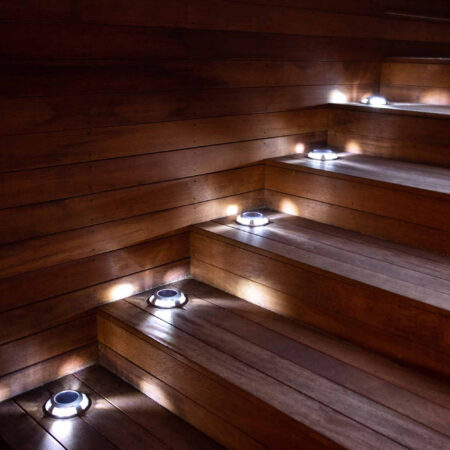 Set 3 Stuks Solar Decklight RVS