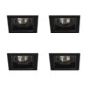 Set Axl inbouwspots 4 stuks zwart