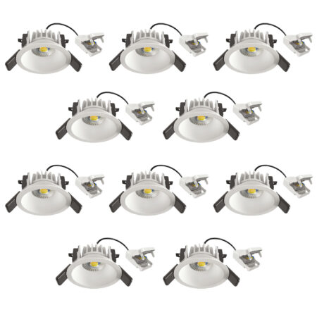 Set van 10 Ivar Inbouwspot Wit
