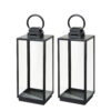 Set van 2 Michigan Windlicht Zwart Small