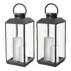 Set van 2 Newport Windlicht Zwart Large