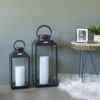 Set van 2 Newport Windlicht Zwart Medium-Large