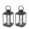 Set van 2 Newport Windlicht Zwart Small