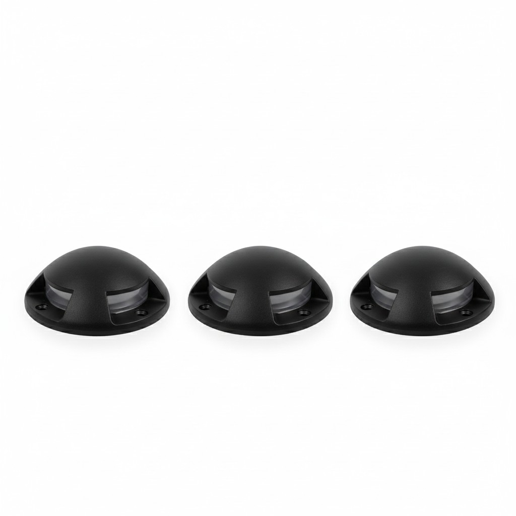 Set van 3 Star 4-lichts Grondspot Zwart