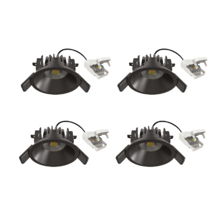 Set van 4 Ivar Inbouwspot Zwart