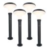 Set van 4 Layton solar sokkellampen - 3000K Warm wit - 900 lumen - 6-12 uur brandtijd - Tuinlantaarn - Padverlichting - IP65 waterdicht | HOFTRONIC