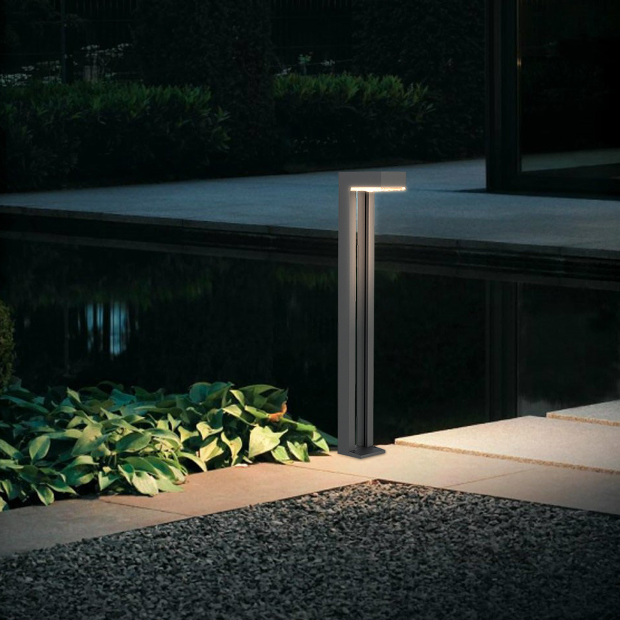 Set van 4 Solar Tuinpadverlichting Mirage Antraciet