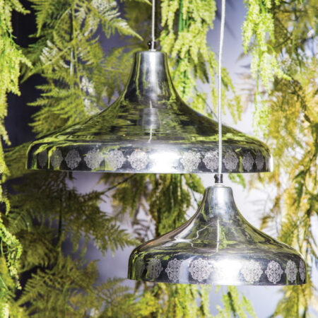 Shiny Flat Hanglamp Zilver Ø30cm