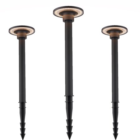 Shuttle Tuinlamp LED Spike Zwart Set van 3