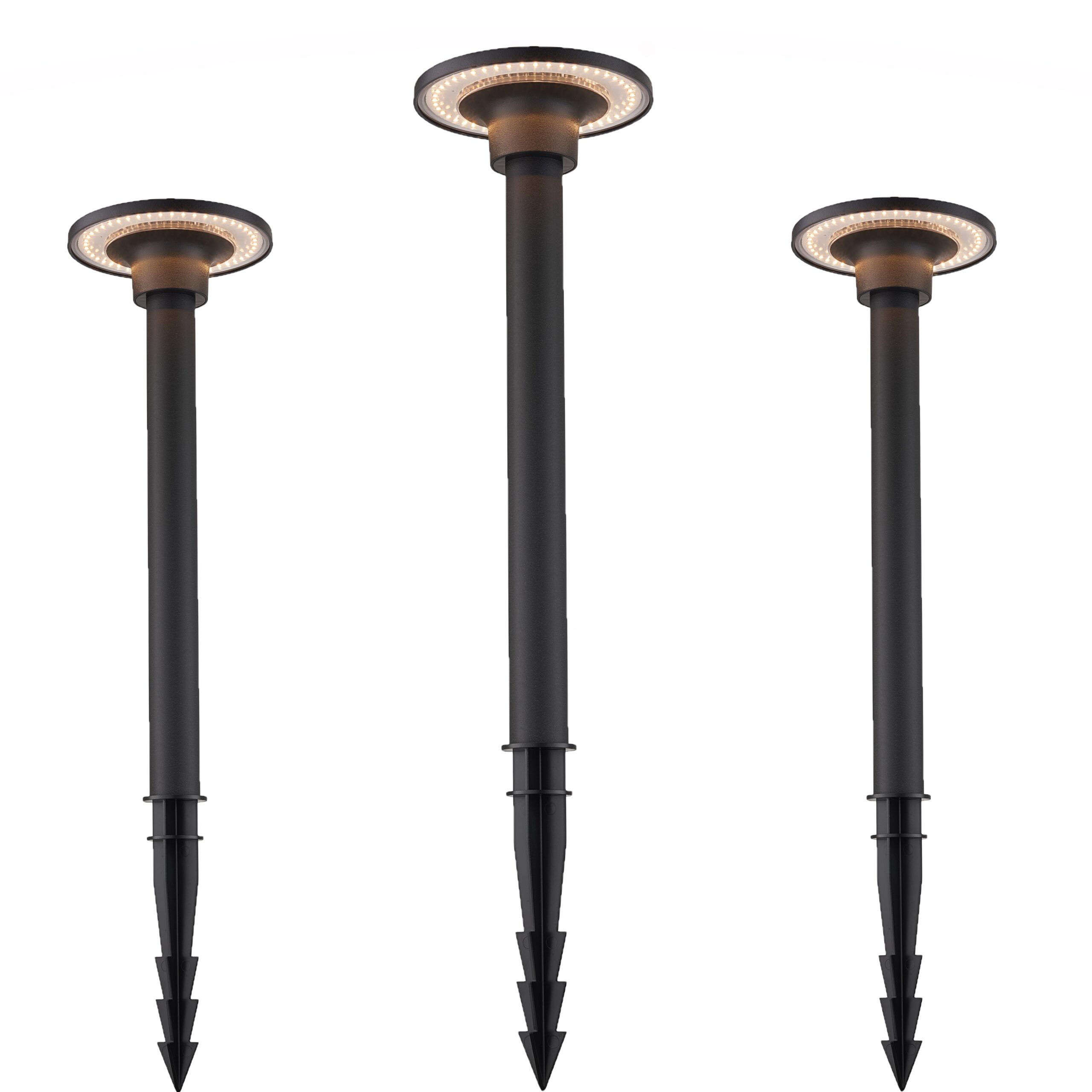 Shuttle Tuinlamp LED Spike Zwart Set van 3