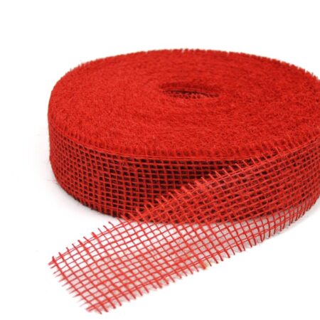Sizoband® Jute 5cm × 40m rood | Sizoband