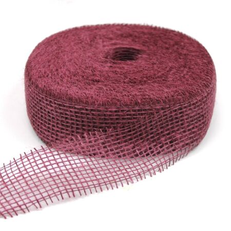 Sizoband® Jute 5cm × 40m wijn rood | Sizoband
