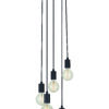 Sky 5-lichts hanglamp zwart