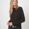 Slim fit damesoverhemd in wolblend