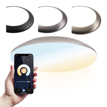 Smart plafondlamp - bulkhead - 18 Watt 1800 lumen - Ø30cm - IP65 waterdicht - White Ambience - Wifi + Bluetooth - Google Home