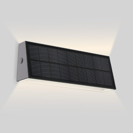 Solan Up en Down LED Solar Muurlamp Zwart