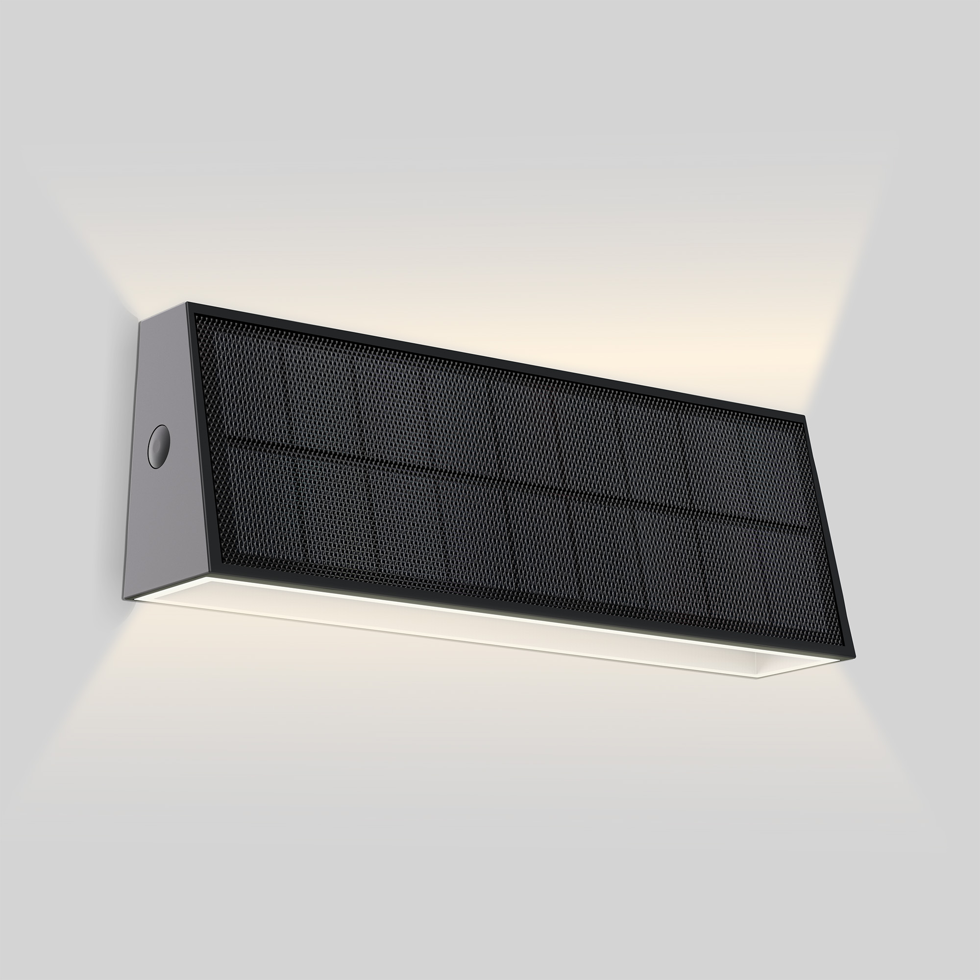 Solan Up en Down LED Solar Muurlamp Zwart